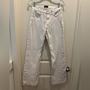 7 For All Mankind White Flare Jeans